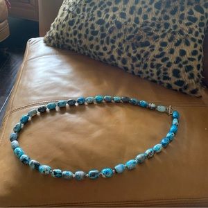 Mixed turquoise beads.